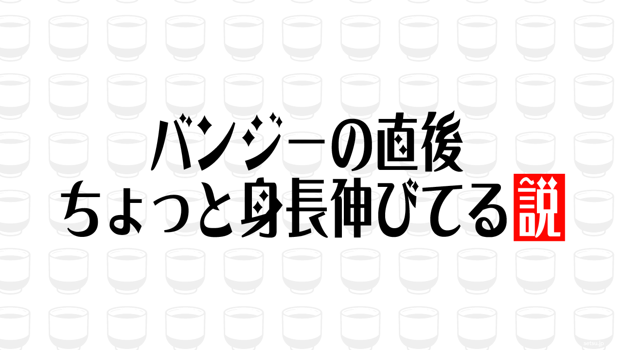 バンジーの直後 ちょっと身長伸びてる説