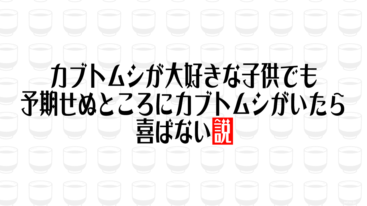 カブトムシが大好きな子供でも予期せぬところにカブトムシがいたら喜ばない説