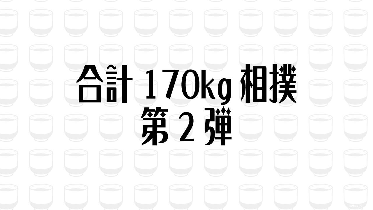 合計170kg相撲 第2弾